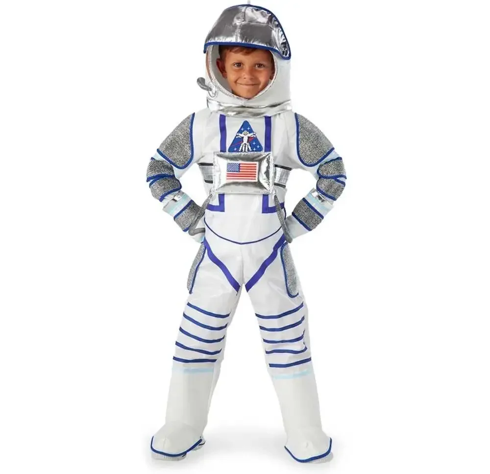 Teetot & Co Astronaut Space Suit Costume Kids 7-8 Helmet NASA Space Halloween